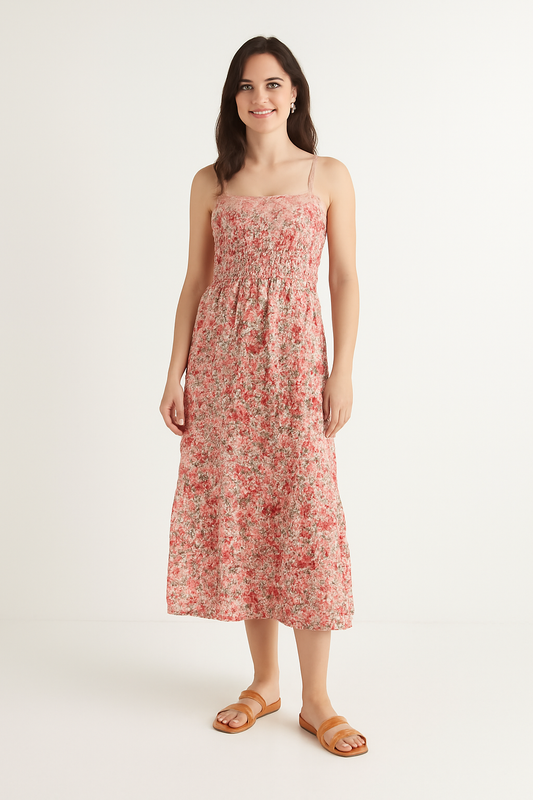 Floral Pattern Maxi Dress