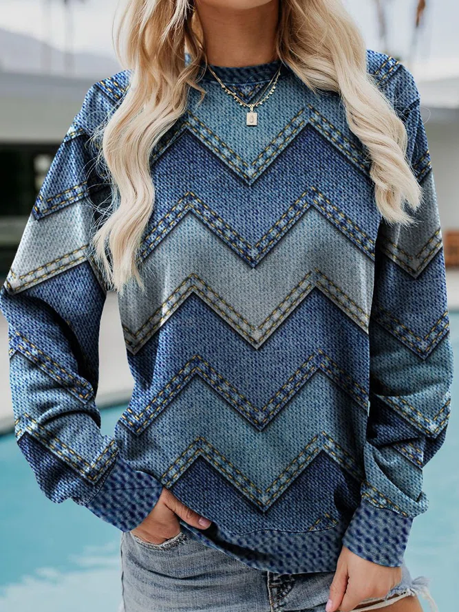 Chevron Print Sweater