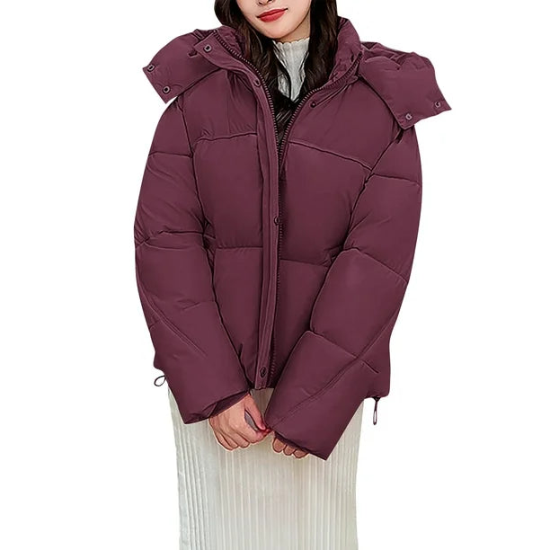 Hooded Puffer Jacket For Women