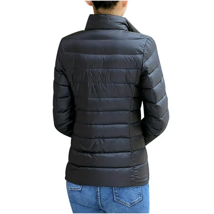 Jacket With Zipper Closure For Women